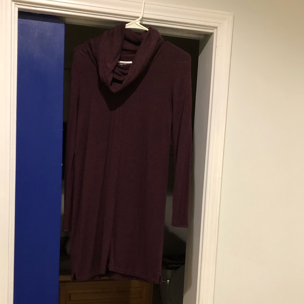 Lou&Grey Super soft maroon cowl neck dress.